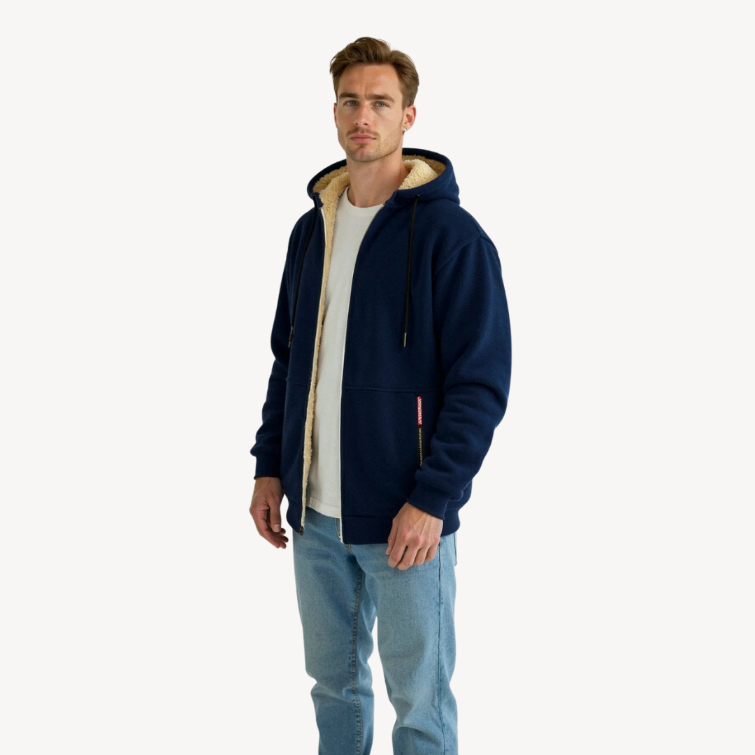 BerlinGlamour | Heren hoodie met fleecevoering 5