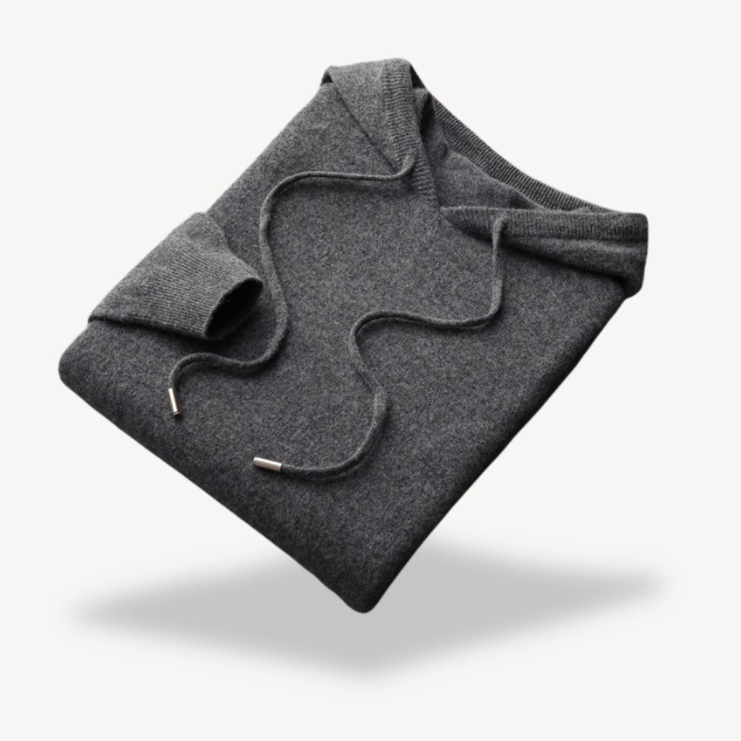 BerlinGlamour | Heren kasjmier gebreide hoodie 9