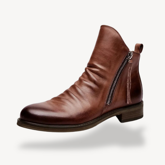 BerlinGlamour | Heren leren enkellaarsjes met rits 0