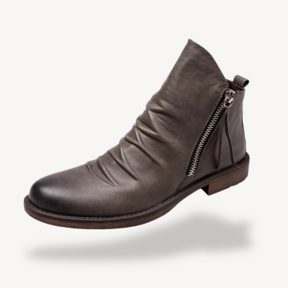 BerlinGlamour | Heren leren enkellaarsjes met rits 2