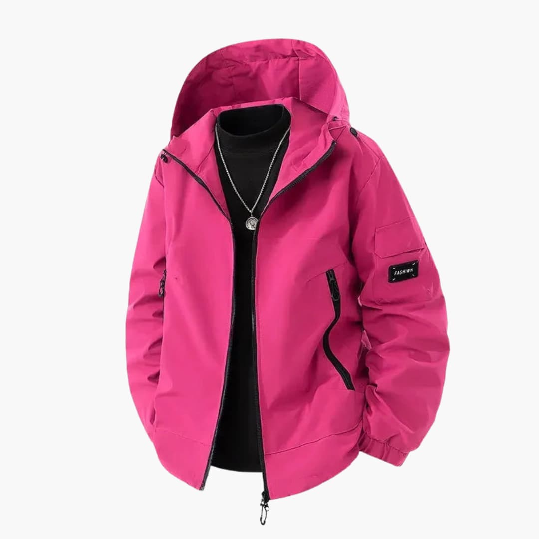 BerlinGlamour | Heren ski-jack met capuchon, rits en meerdere zakken 2