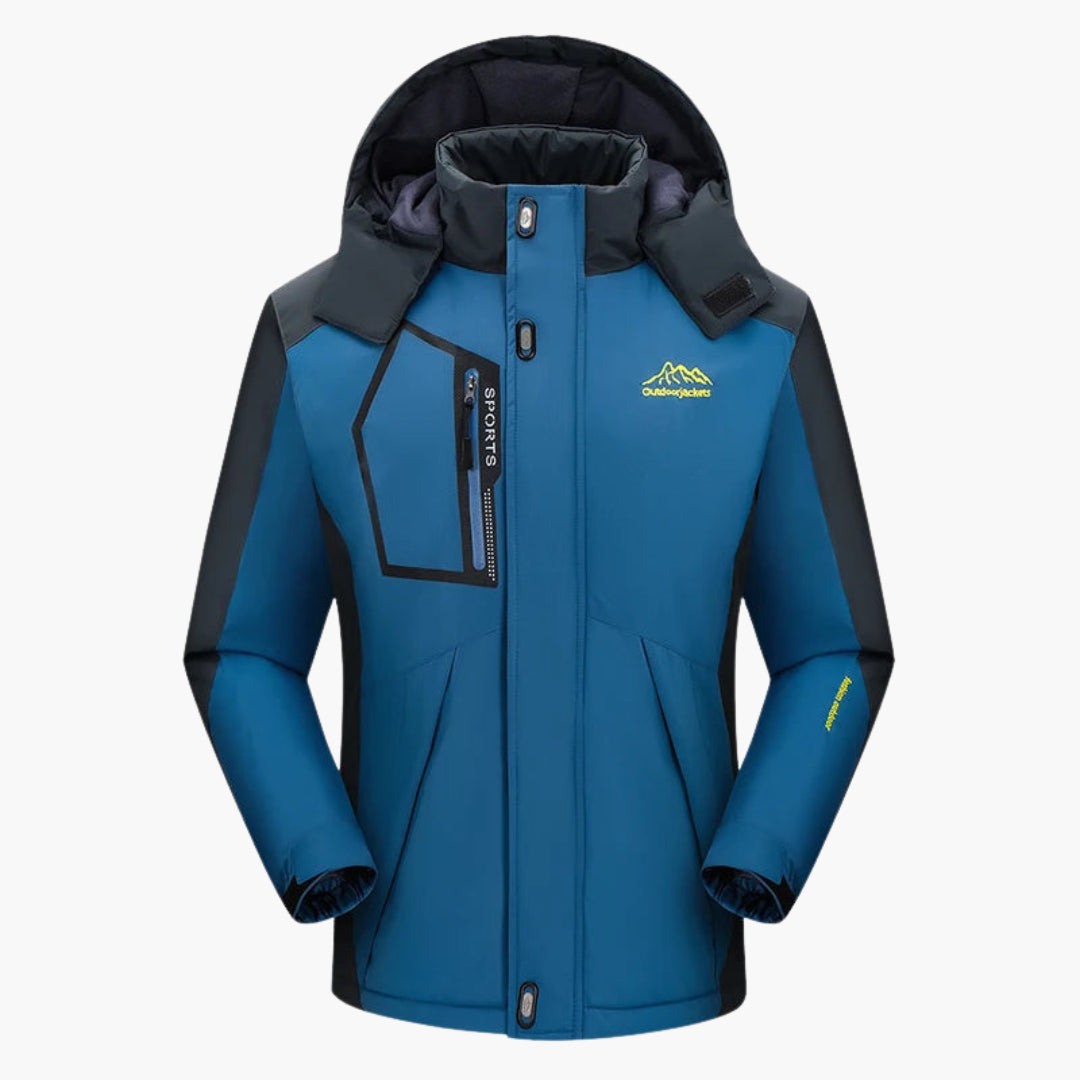 BerlinGlamour | Heren ski-jack met capuchon en ritszakken 0