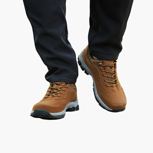 BerlinGlamour | Heren wandelschoenen met vetersluiting en structuurzool 0