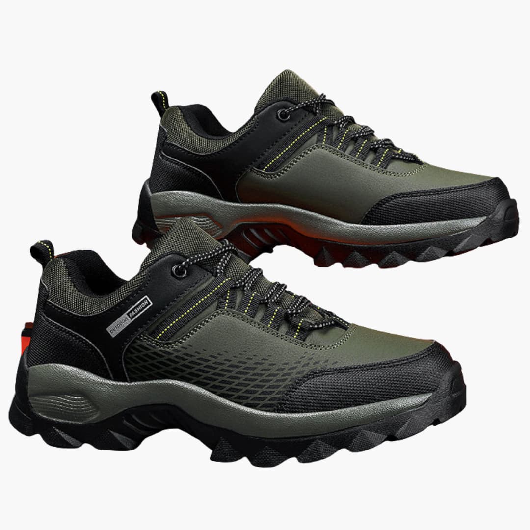 BerlinGlamour | Heren wandelschoenen met vetersluiting en structuurzool 0