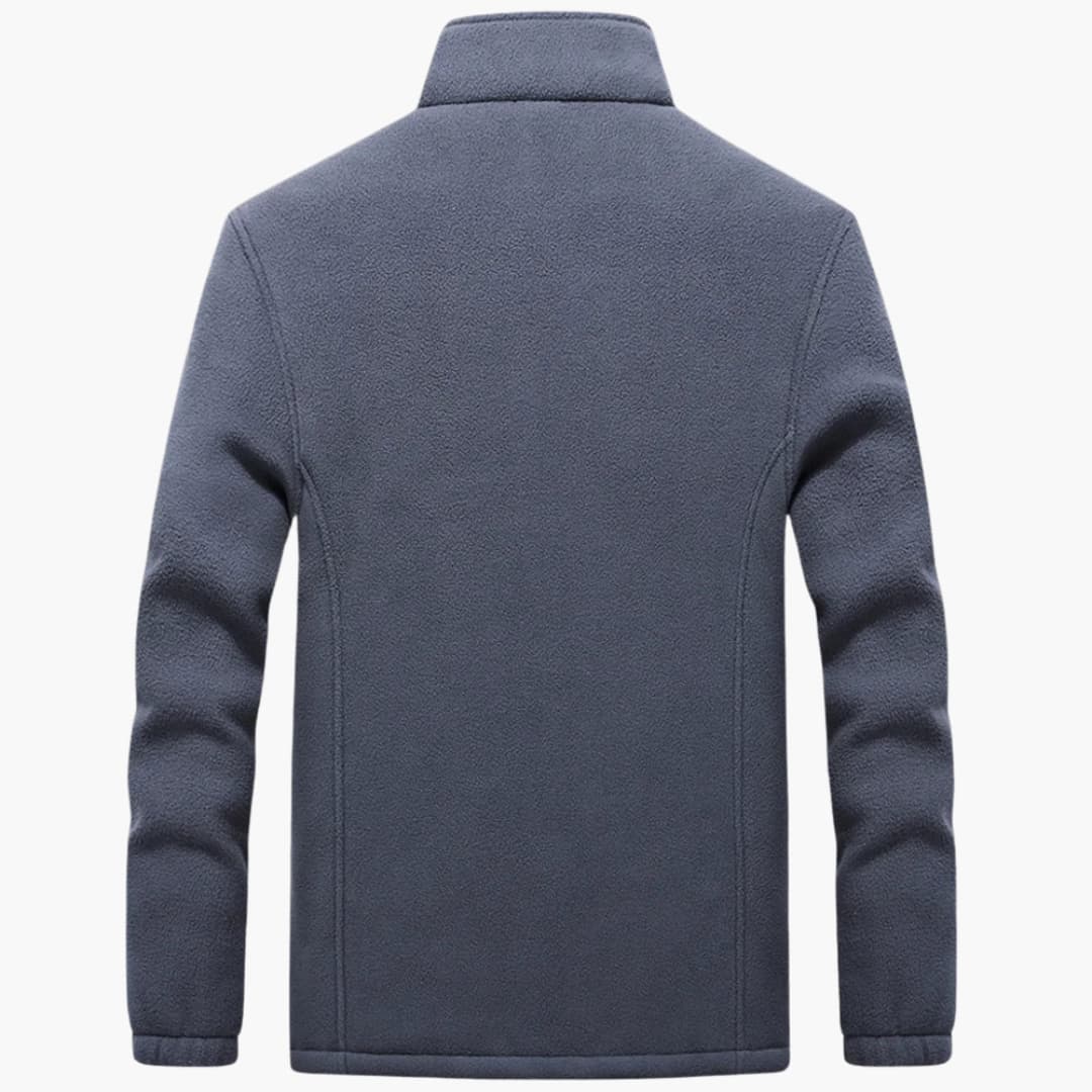 BerlinGlamour | Heren winterfleecejack met rits en opstaande kraag 1
