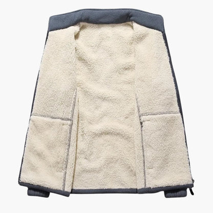 BerlinGlamour | Heren winterfleecejack met rits en opstaande kraag 2