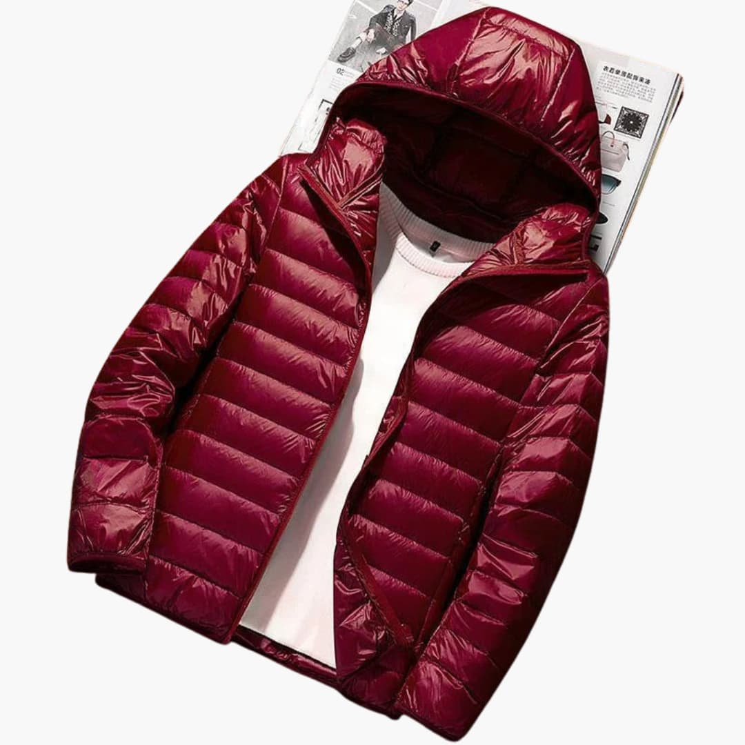 BerlinGlamour | Heren winterjas met capuchon en gewatteerd design 4