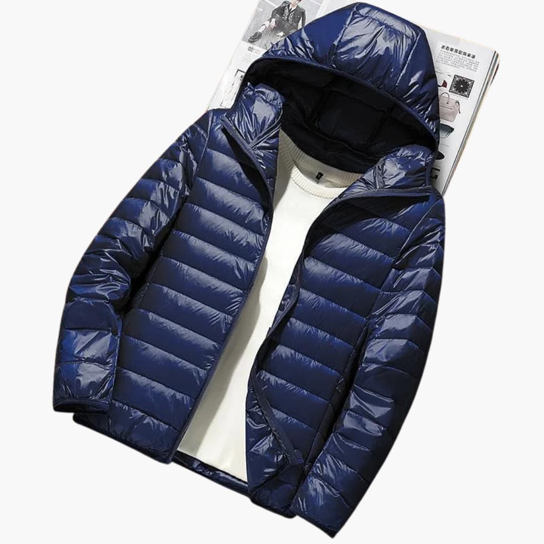 BerlinGlamour | Heren winterjas met capuchon en gewatteerd design 5