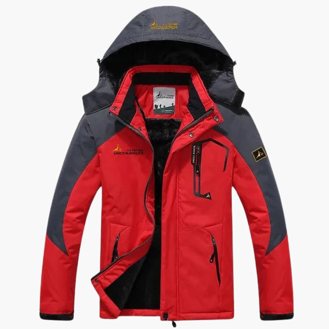 BerlinGlamour | Heren winterjas met rits en afneembare capuchon 1