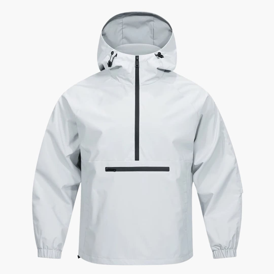 BerlinGlamour | Herenjas met capuchon, rits aan de voorkant en lange mouwen 2