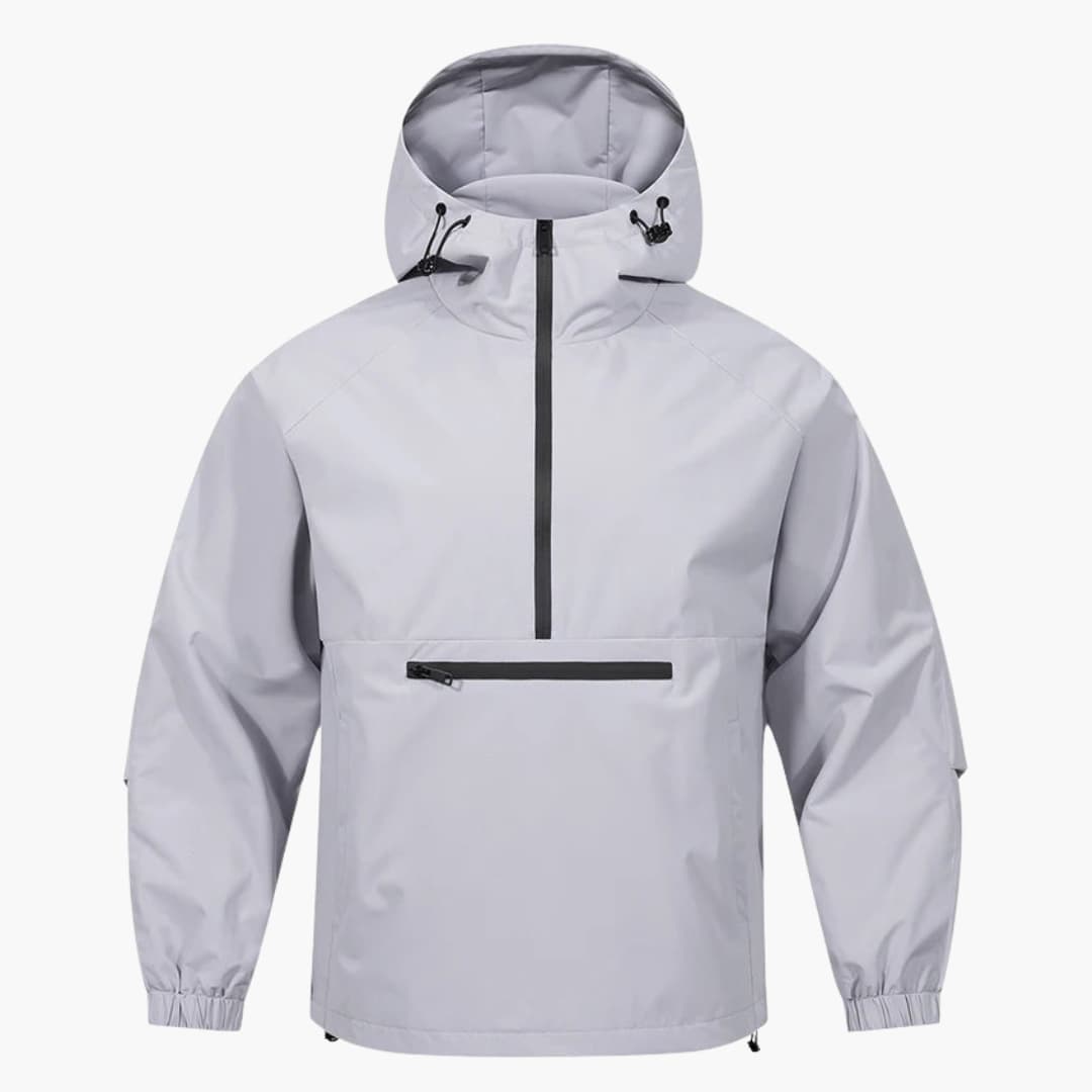 BerlinGlamour | Herenjas met capuchon, rits aan de voorkant en lange mouwen 4