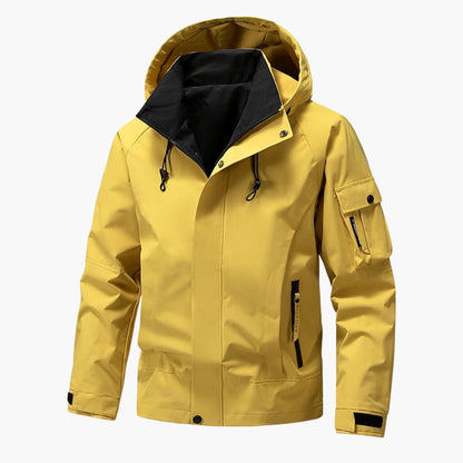 BerlinGlamour | Herenjas met capuchon, ritssluiting aan de voorkant en zijzakken 0