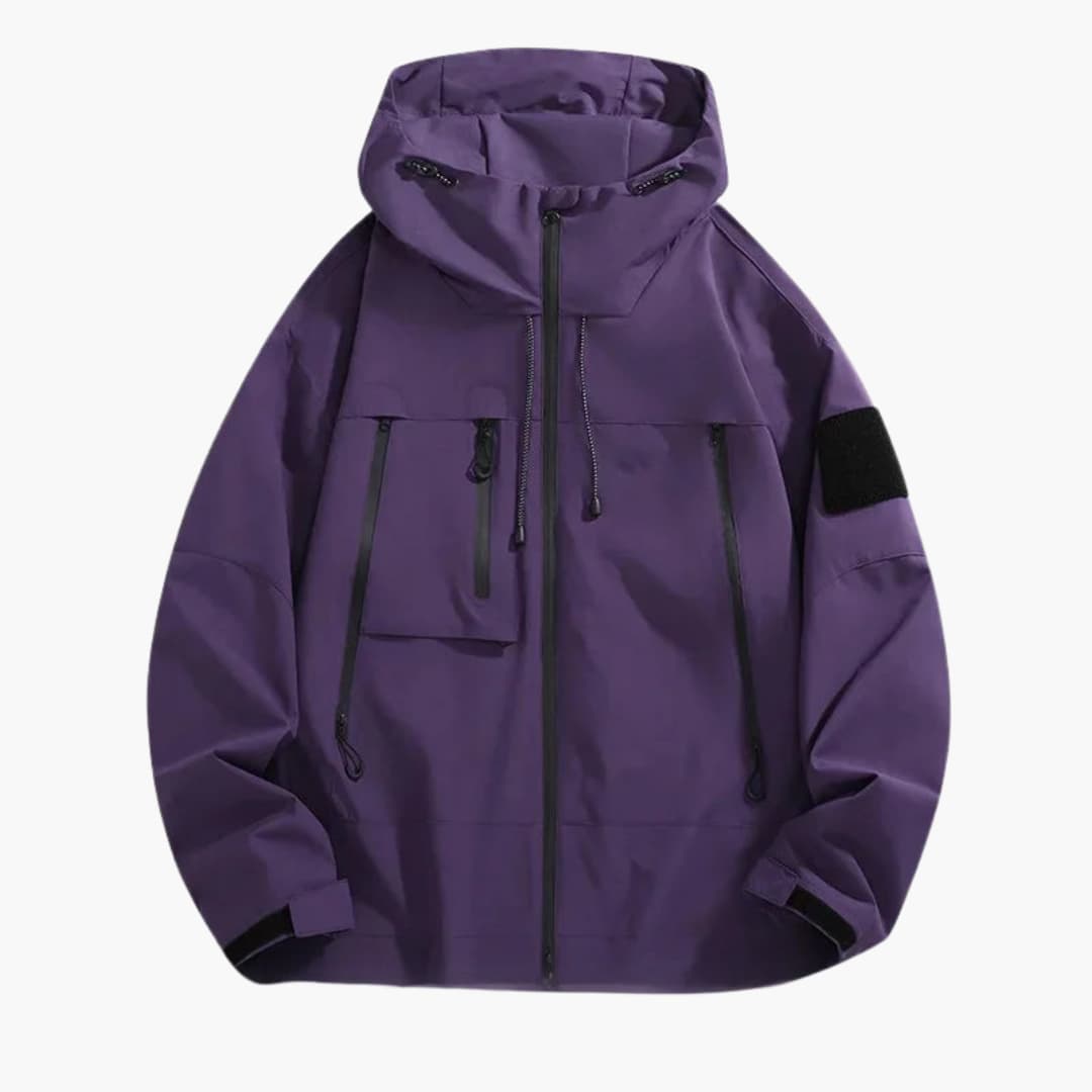 BerlinGlamour | Herenjas met capuchon en rits aan de voorkant 3