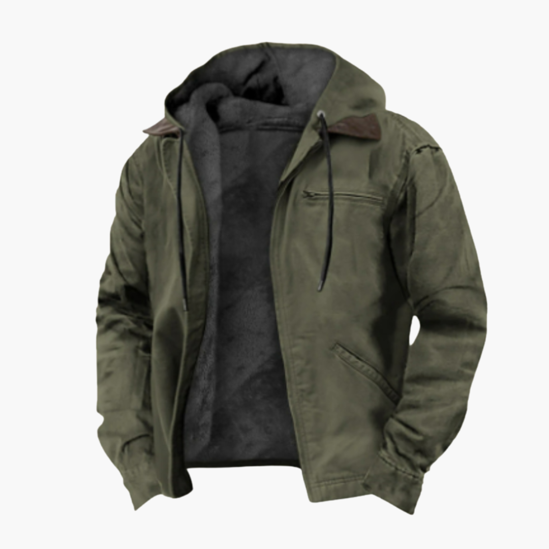 BerlinGlamour | Herenjas met capuchon en warme voering 1