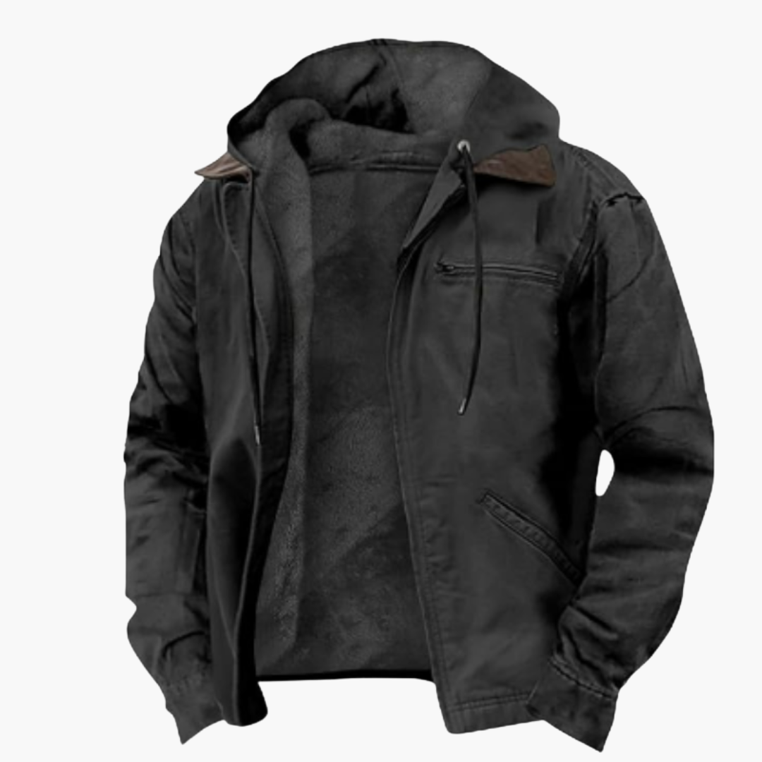 BerlinGlamour | Herenjas met capuchon en warme voering 4