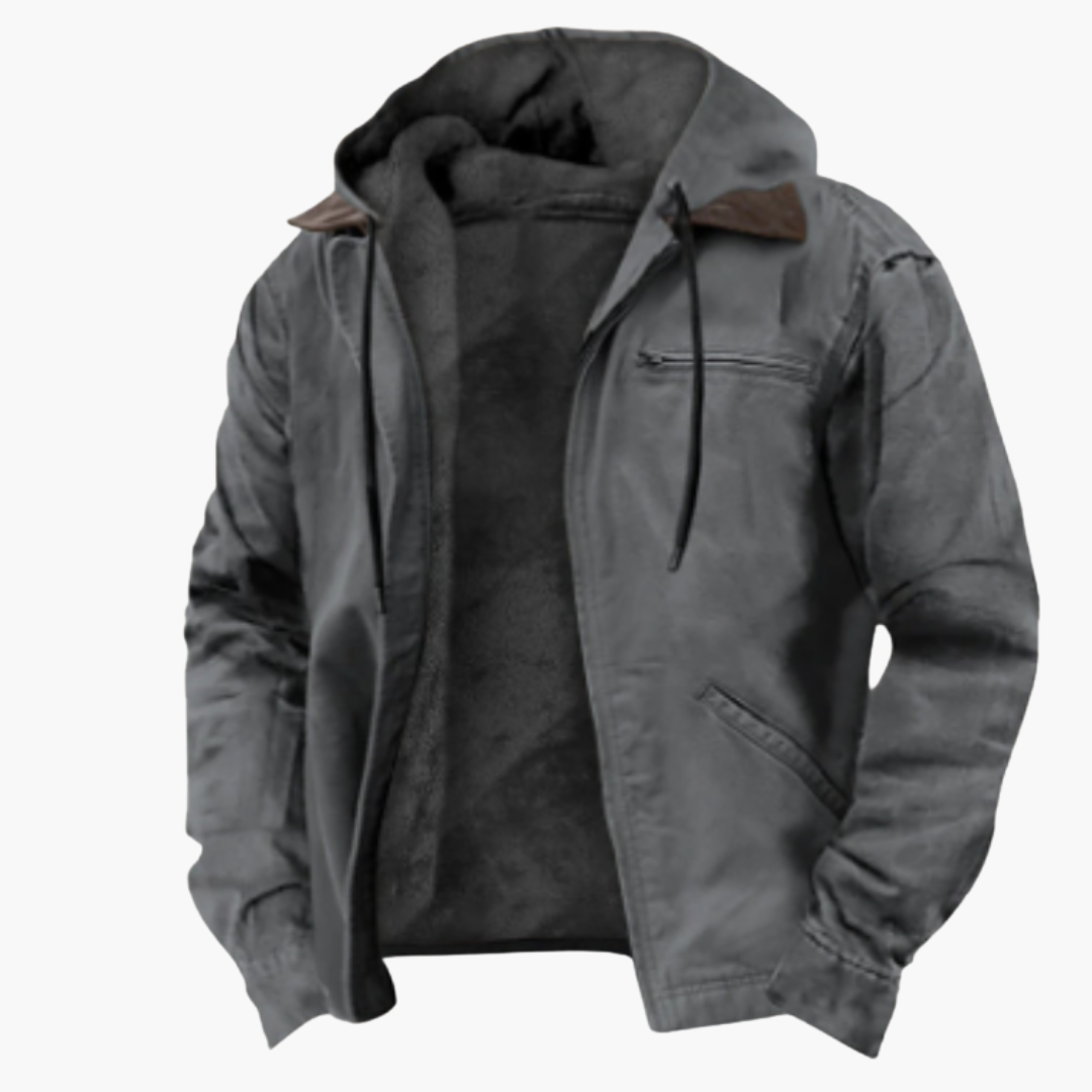 BerlinGlamour | Herenjas met capuchon en warme voering 5