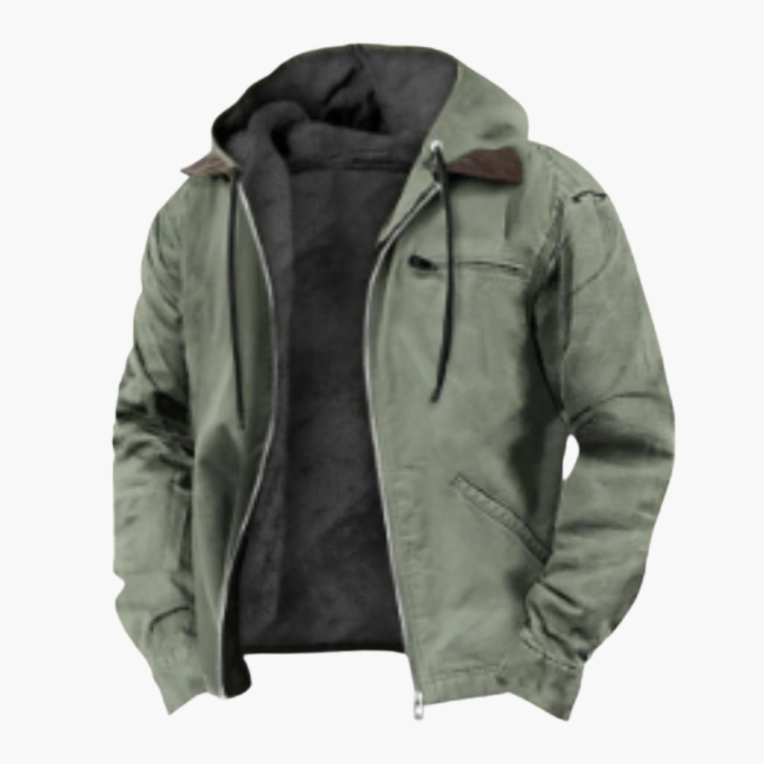 BerlinGlamour | Herenjas met capuchon en warme voering 6