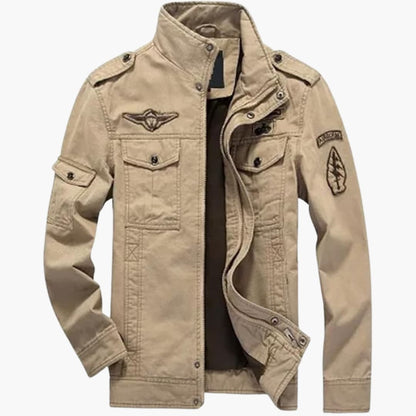 BerlinGlamour | Herenjas met opstaande kraag en meerdere zakken 0