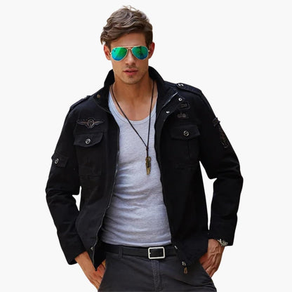 BerlinGlamour | Herenjas met opstaande kraag en meerdere zakken 3