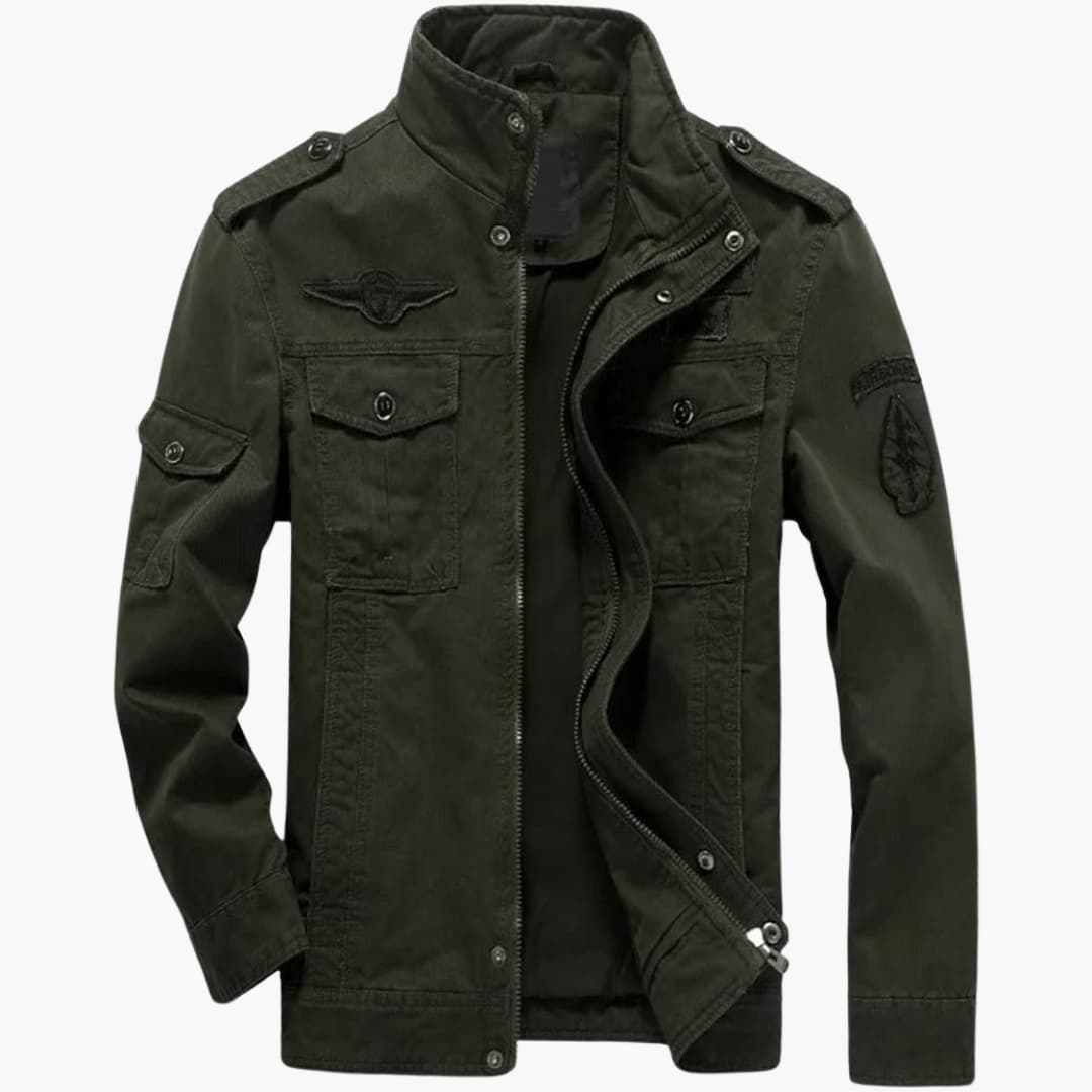 BerlinGlamour | Herenjas met opstaande kraag en meerdere zakken 4