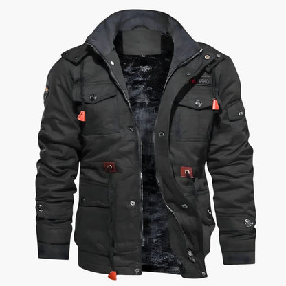 BerlinGlamour | Herenjas met opstaande kraag en meerdere zakken 6