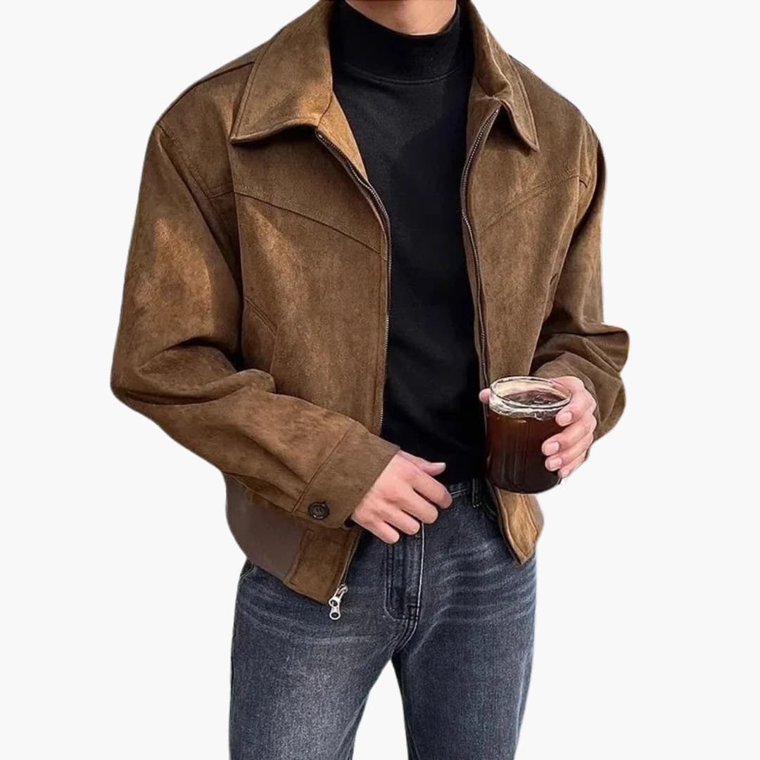 BerlinGlamour | Herenjas met overhemdkraag en rits 0