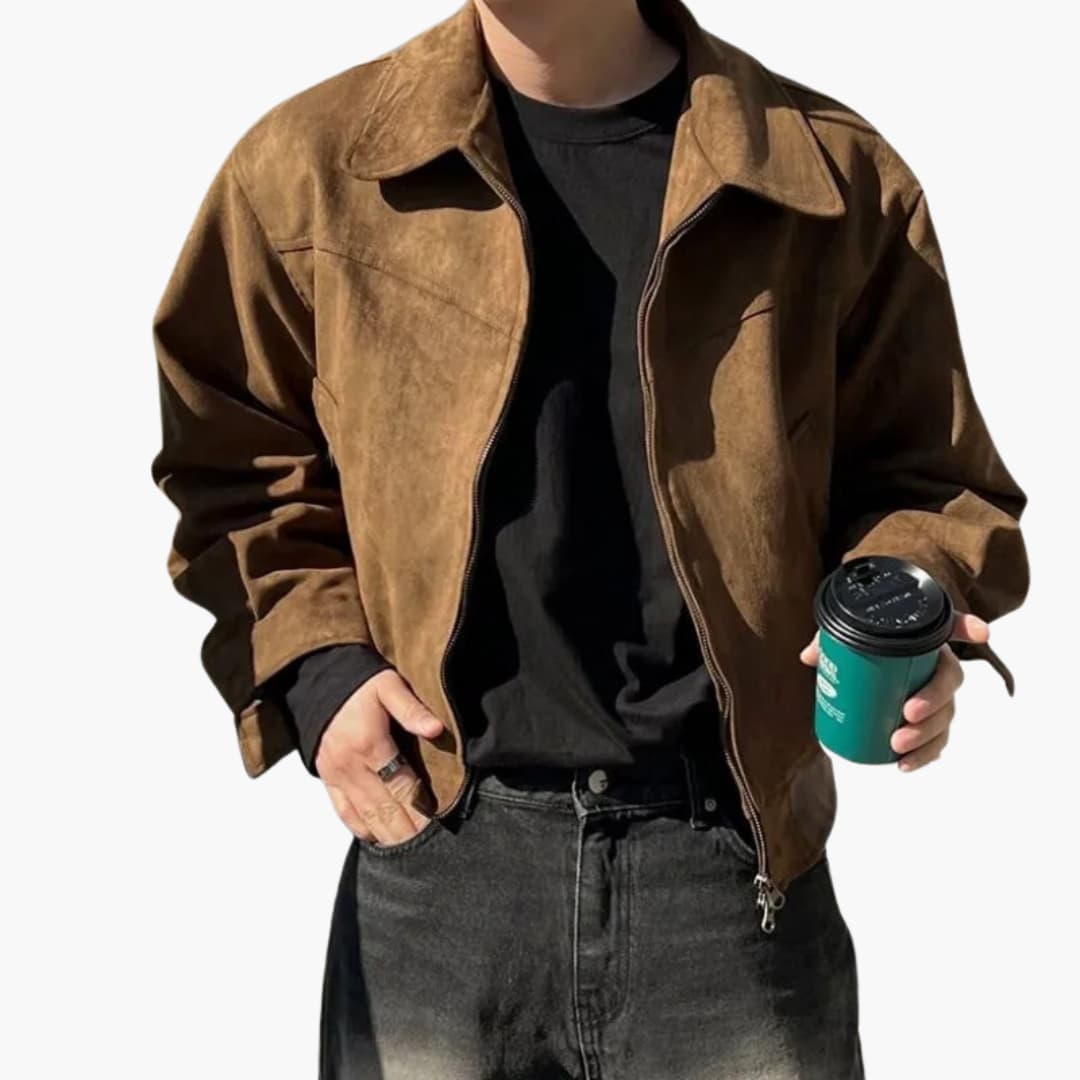 BerlinGlamour | Herenjas met overhemdkraag en rits 3