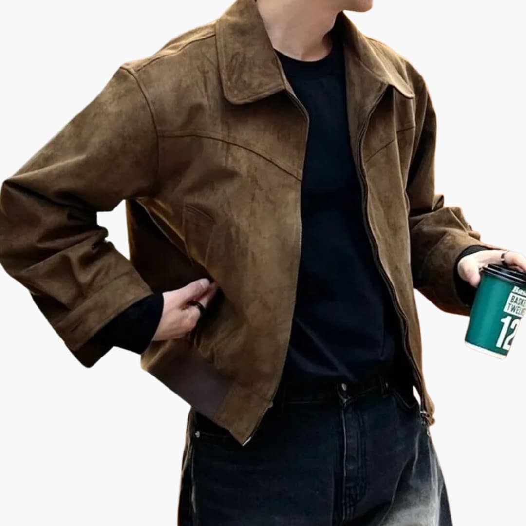 BerlinGlamour | Herenjas met overhemdkraag en rits 4