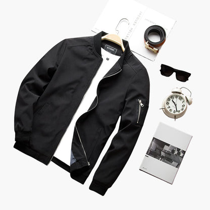 BerlinGlamour | Herenjas met rits en geribbelde manchetten 5