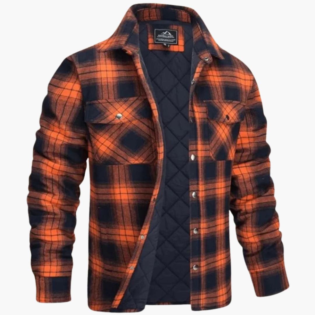 BerlinGlamour | Herenjas met ruitjesmotief en doorlopende rits 5