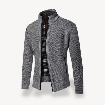 BerlinGlamour | Herenvest met rits en fleecevoering 0