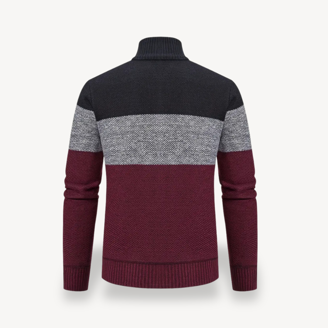 BerlinGlamour | Herenvest met rits en kleurblokkering 1