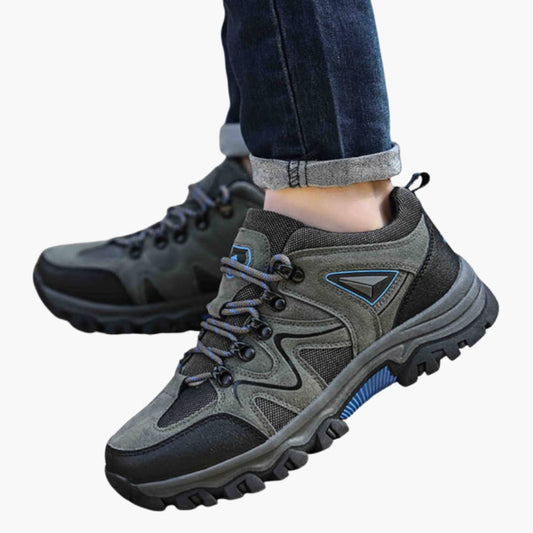 BerlinGlamour | Herenwandelschoenen met vetersluiting en geribbelde buitenzool 0