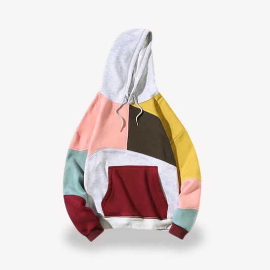 BerlinGlamour | Hoodie met colorblock design 0