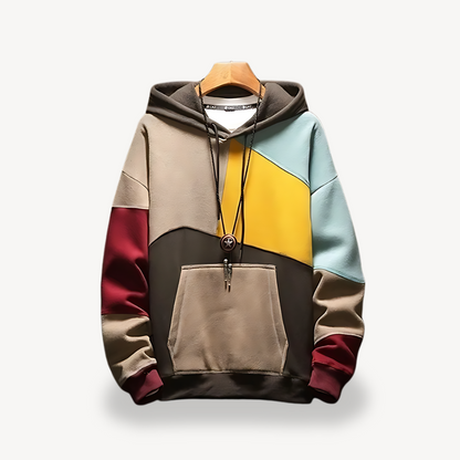 BerlinGlamour | Hoodie met colorblock design 1