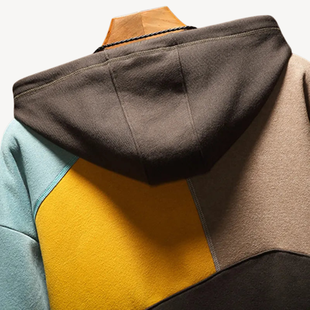BerlinGlamour | Hoodie met colorblock design 3