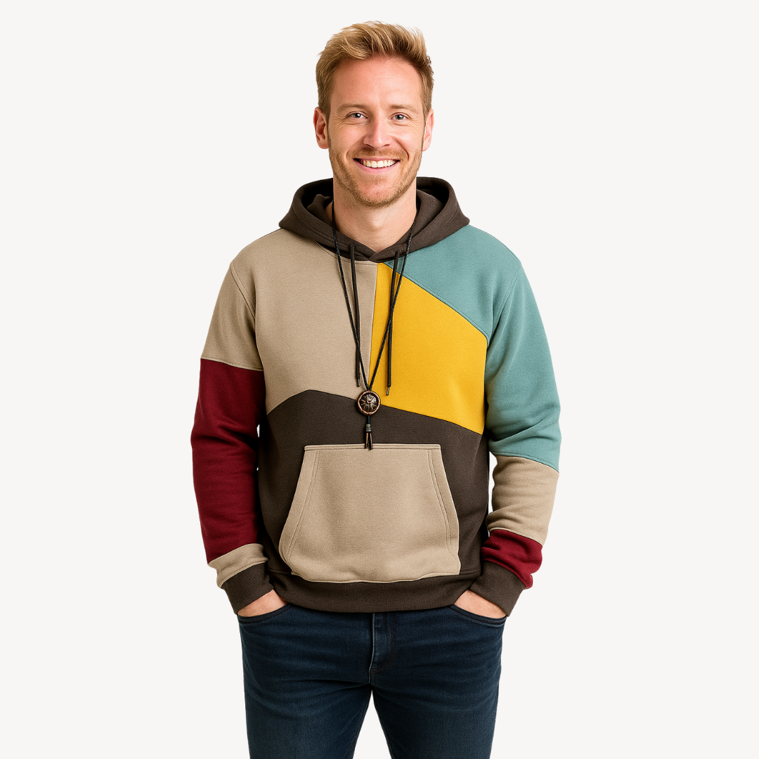 BerlinGlamour | Hoodie met colorblock design 6