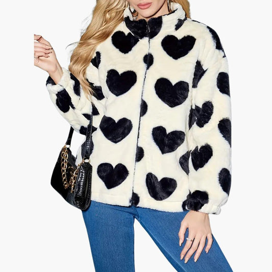 BerlinGlamour | Imitatiebontjas met hartjesmotief voor dames 0