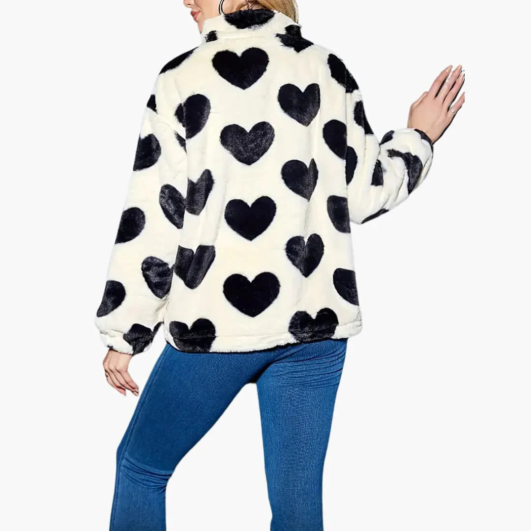BerlinGlamour | Imitatiebontjas met hartjesmotief voor dames 2