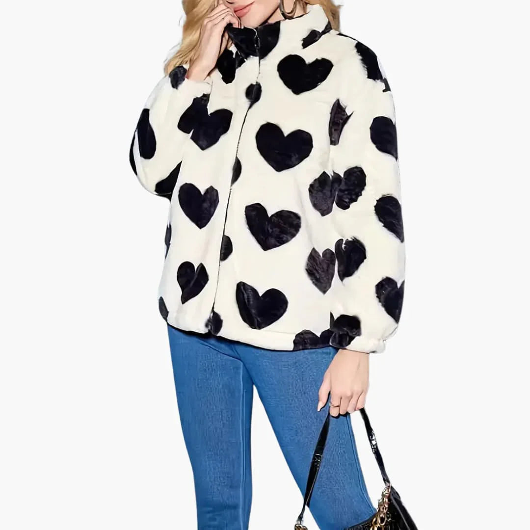 BerlinGlamour | Imitatiebontjas met hartjesmotief voor dames 3