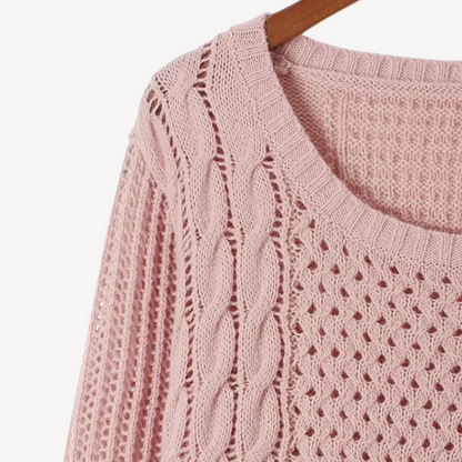 BerlinGlamour | Kabelgebreide trui-jurk voor dames 4