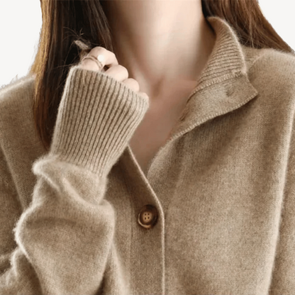 BerlinGlamour | Kasjmiertrui met button-downkraag 4