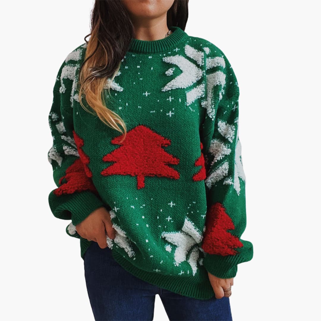 BerlinGlamour | Kersttrui voor dames met feestelijk motief 0