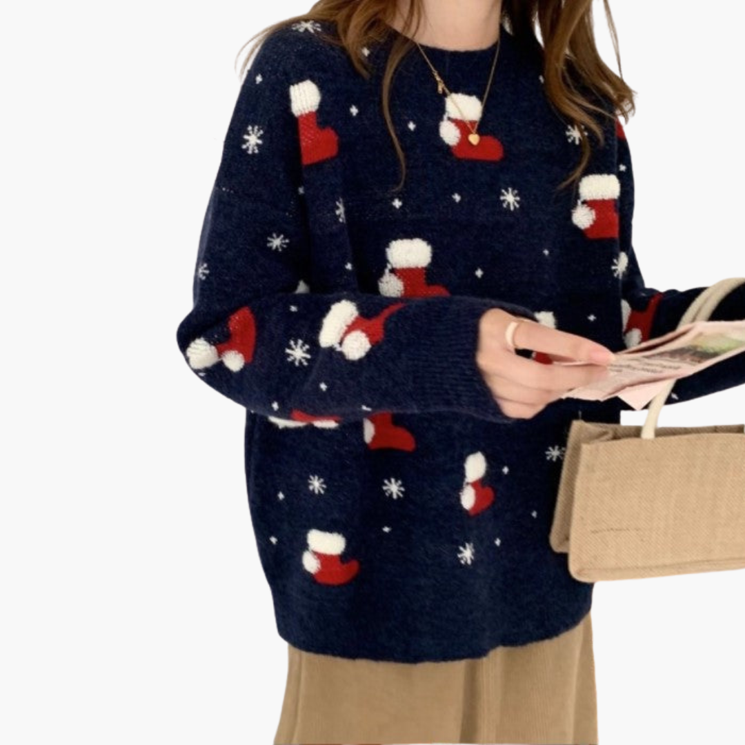 BerlinGlamour | Kersttrui voor dames met feestelijk motief 6