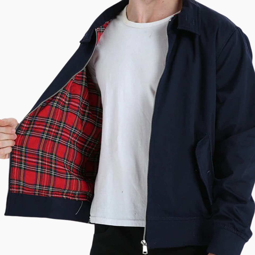 BerlinGlamour | Klassieke heren winterjas met geribbelde zoom en kraag 1