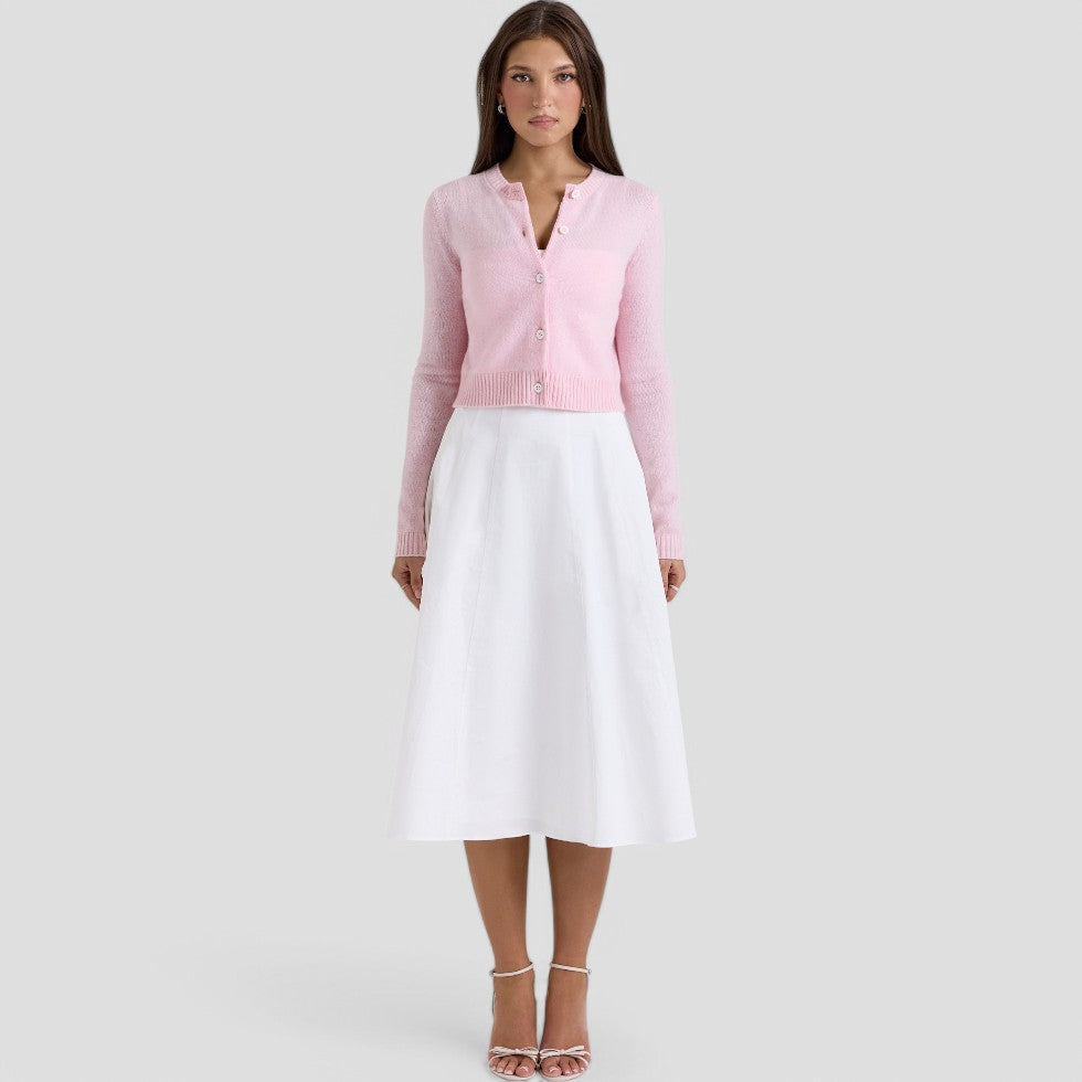 BerlinGlamour | Kort gebreid vestje voor dames, zacht gebreid, lentestijl 1