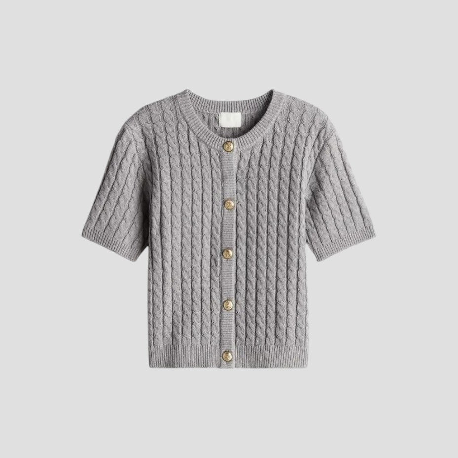 BerlinGlamour | Kort mouwen vest voor dames met knoopsluiting 5