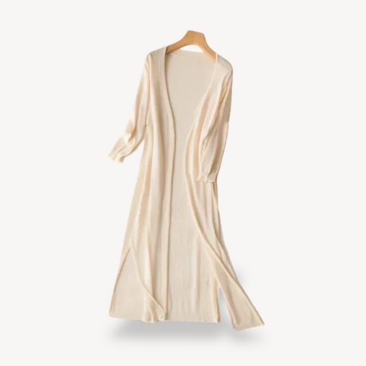 BerlinGlamour | Lange gebreide dustercardigan voor dames 0