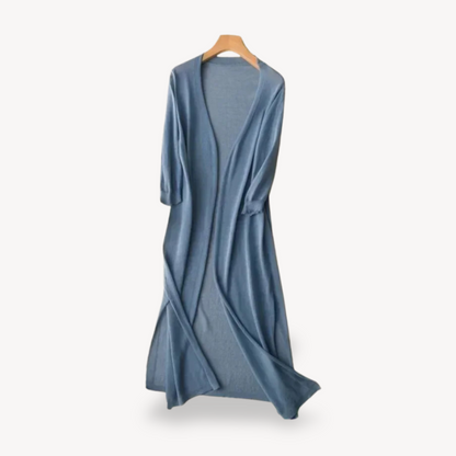 BerlinGlamour | Lange gebreide dustercardigan voor dames 3