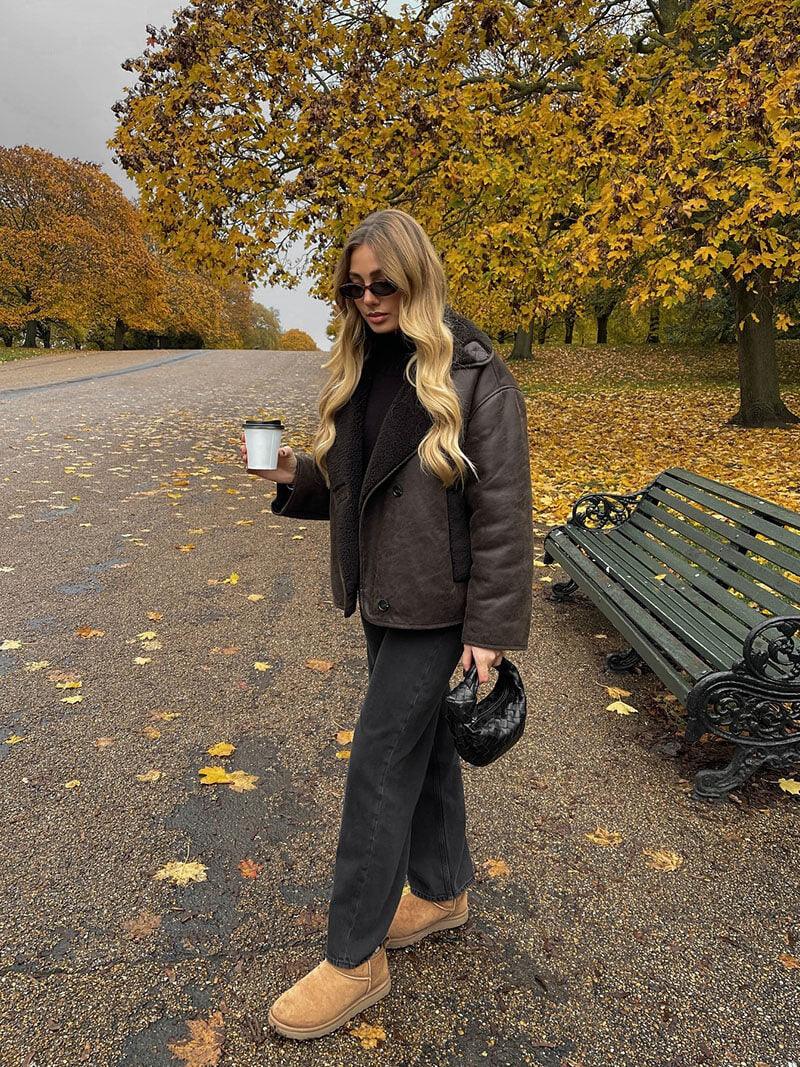 BerlinGlamour | Lange mouwen jas met knoopdetails voor dames 4